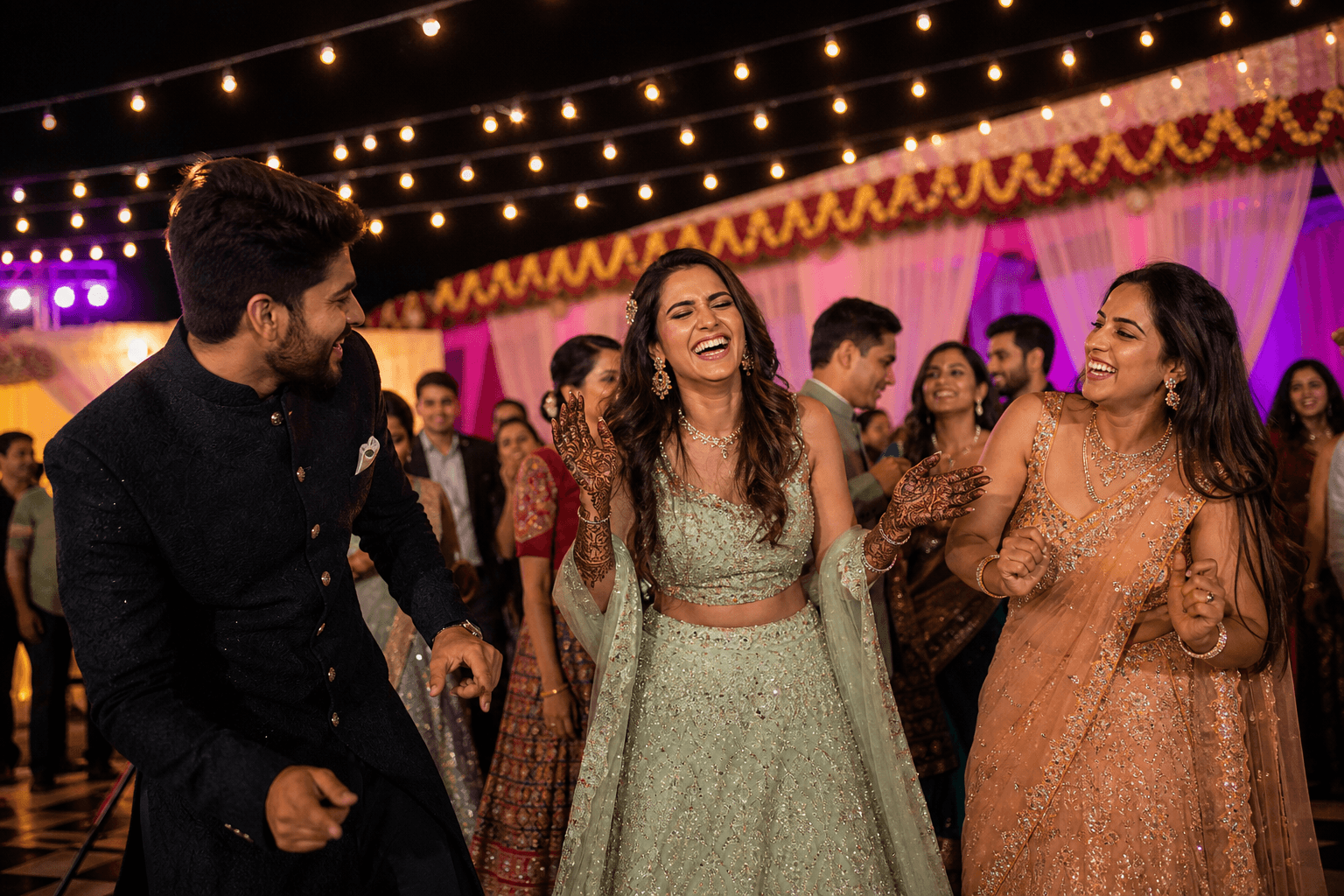 Night sangeet celebration