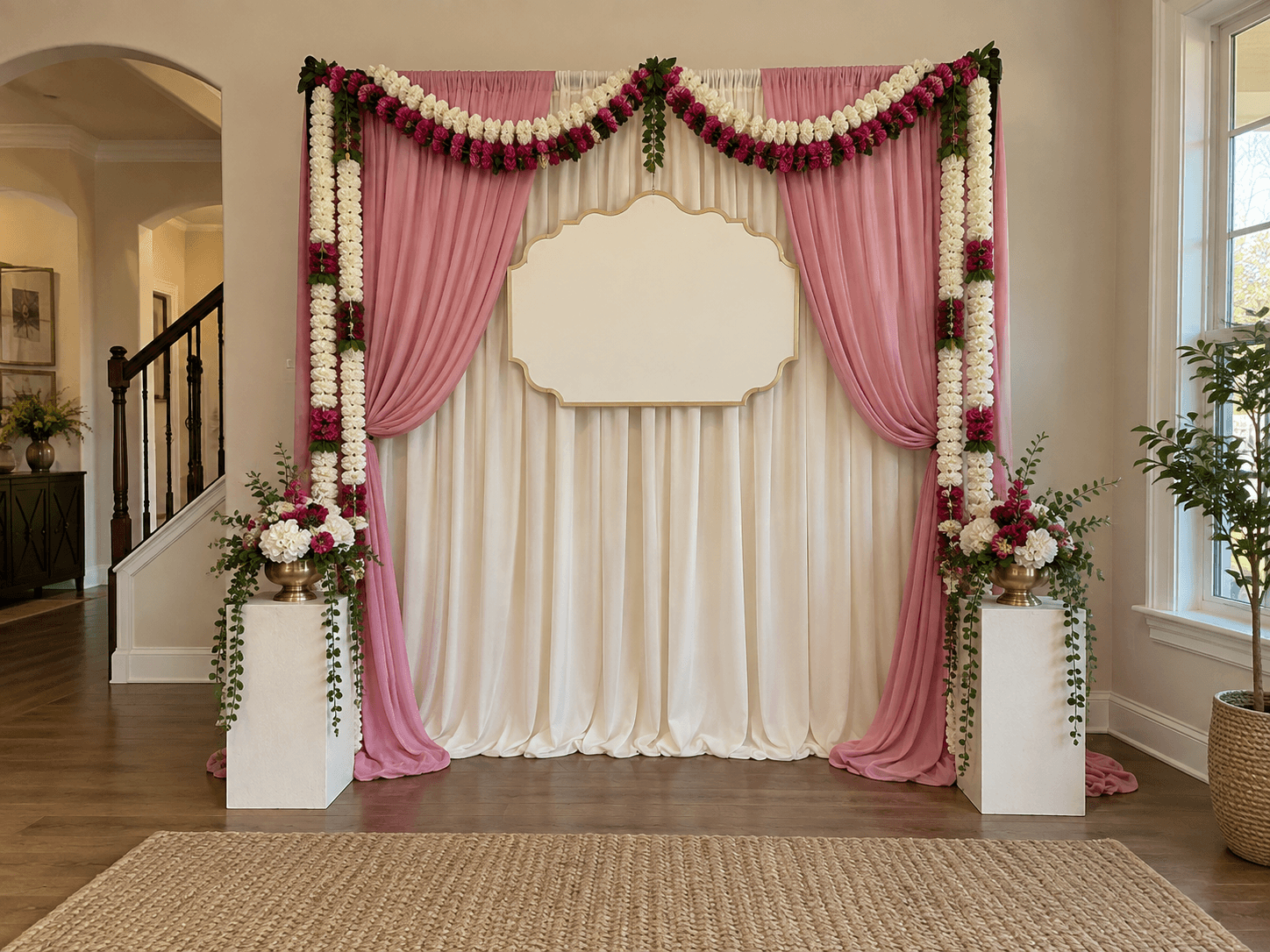 Naming ceremony backdrop décor design inspiration